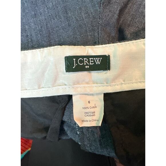 J.Crew blue chambray pleated shorts size 6 - Picture 3 of 10